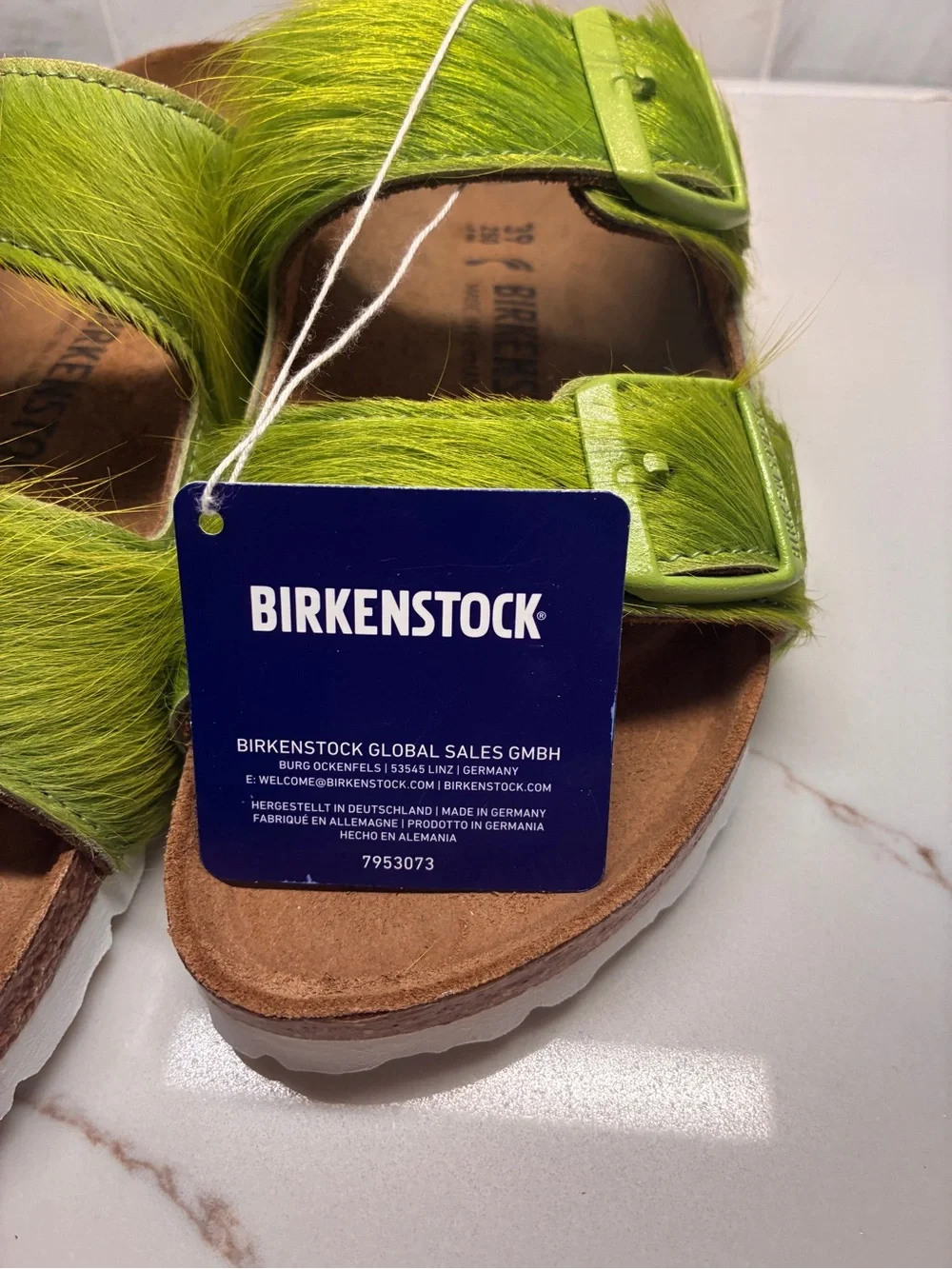 Birkenstock x Concepts size 39 grass / hair / green sandals BNWT!
